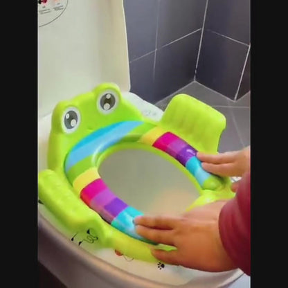 CushioSeat™ Baby Toilet Training Seat with Cushioned Pad & Non-Slip Step Stool